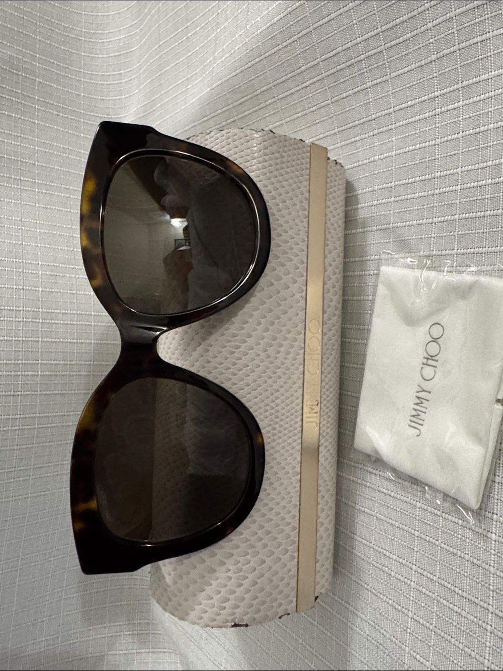 Jimmy Choo Tortoiseshell Oversized Women’s Sunglasses - Brown/Black